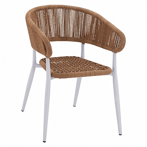 ΠΟΛΥΘΡΟΝΑ ΑΛΟΥΜΙΝΙΟΥ ΛΕΥΚΗ ΜΕ WICKER ΜΠΕΖ FB95783.02 56x60x78 εκ.