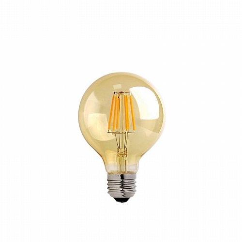 Λαμπτήρας LED G80 Bulb pakoworld 4W E27 3000K 200-220V amber